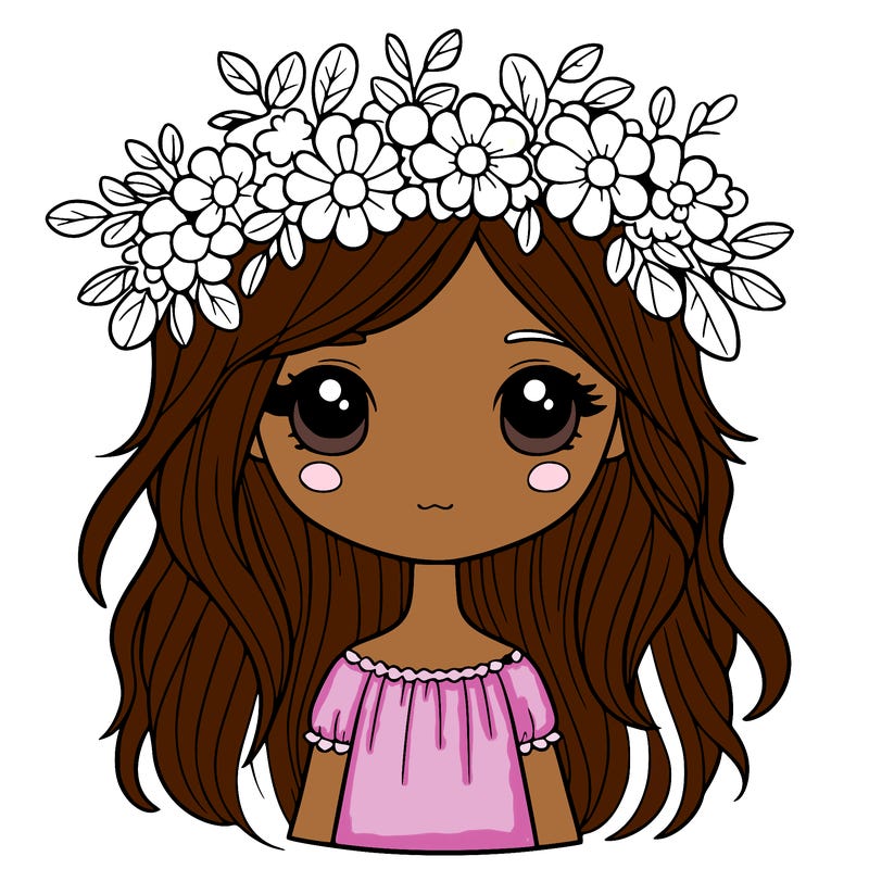 girl with a flower crown