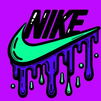 dripping nike logo