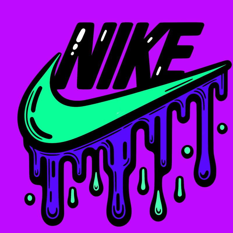dripping nike logo