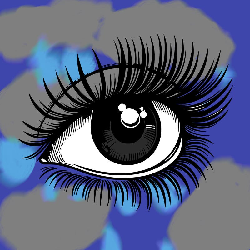 realistic eye long eylashes