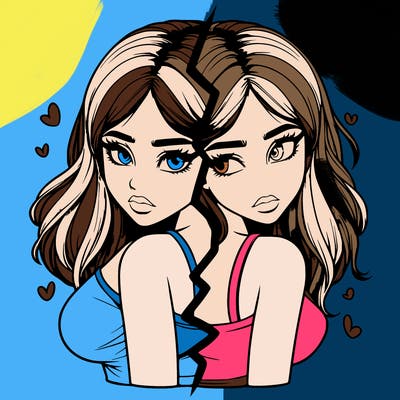 realistic girl split