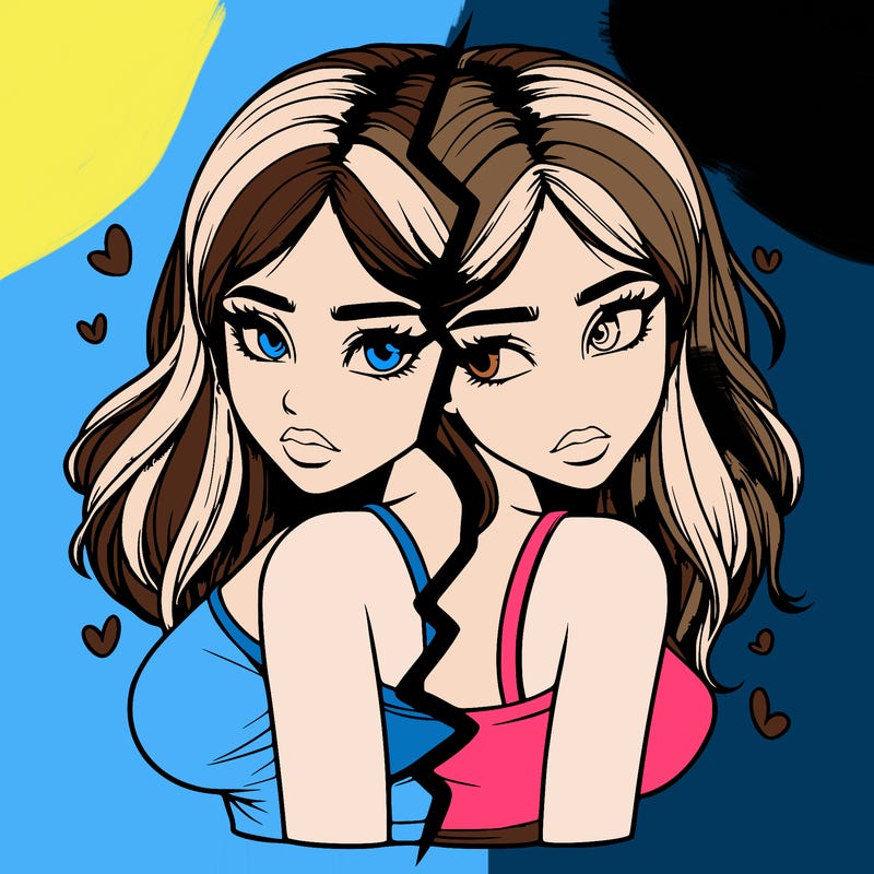 realistic girl split