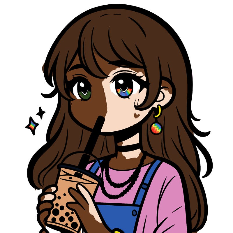 teenage girl drinking boba