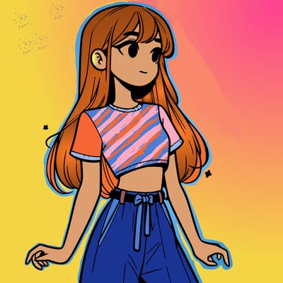 girl in a cute crop top