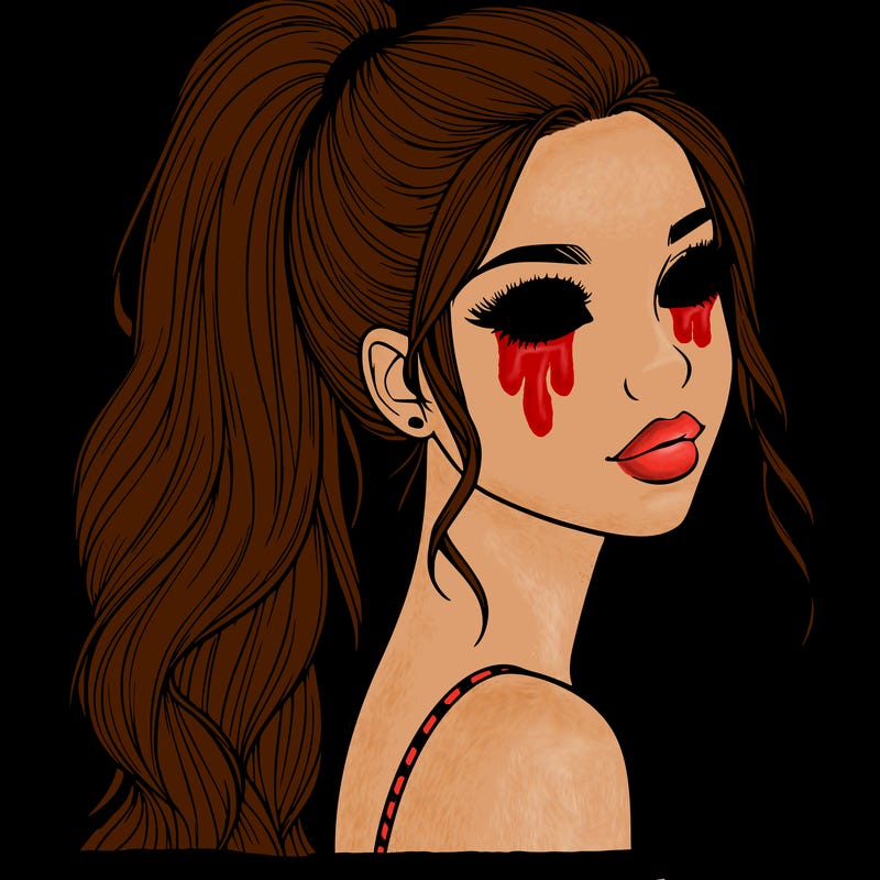 realistic pretty girl with high pony tail