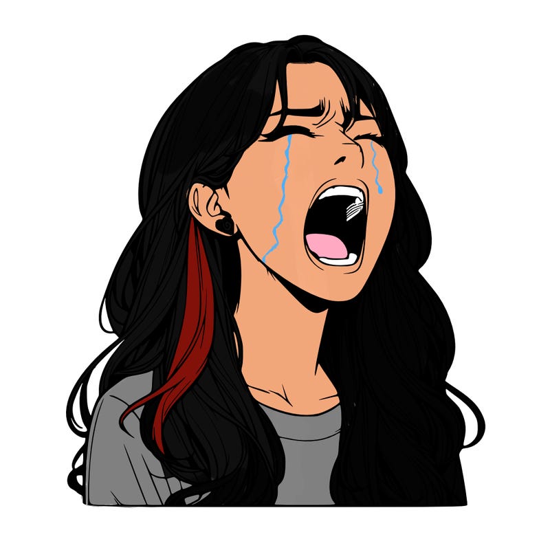 screaming realistic, girl