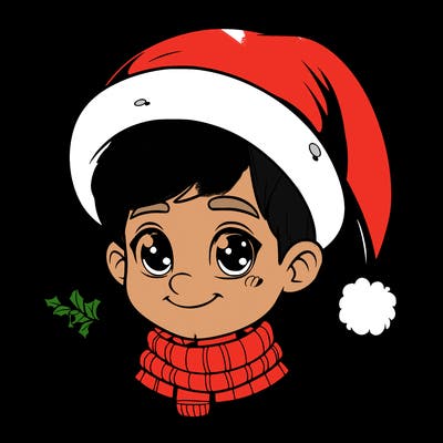 realistic christmas boy