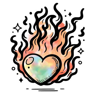 flaming heart