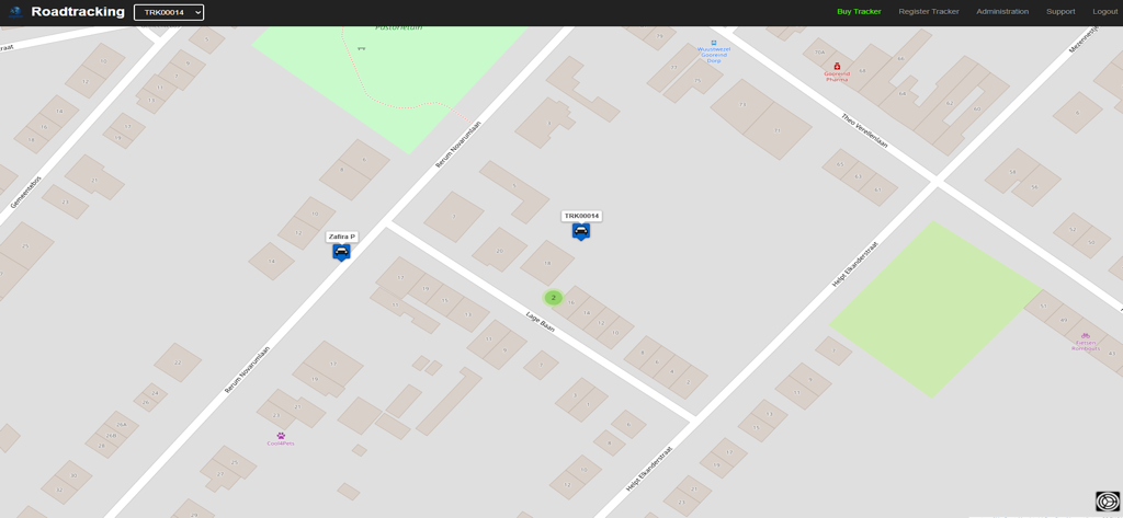 OGBS Tracking 2026 - Real-time vehicle asset tracking on a street map interface