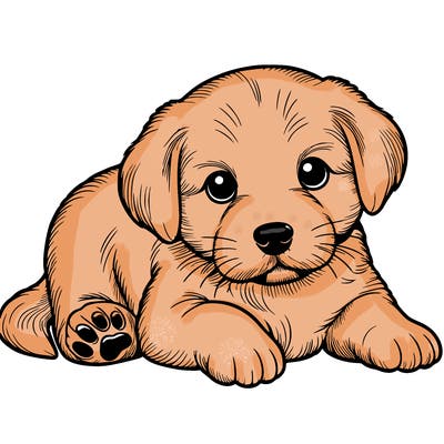 a cute realistic puppy