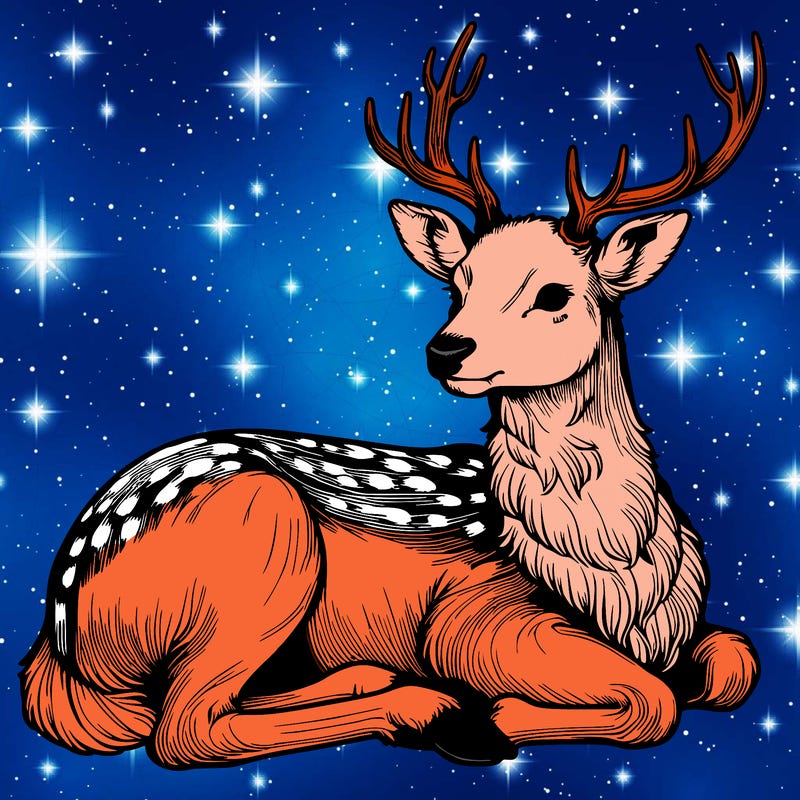 realistic deer with antlers