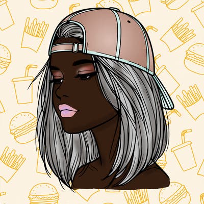 realistic  girl with a backwards hat