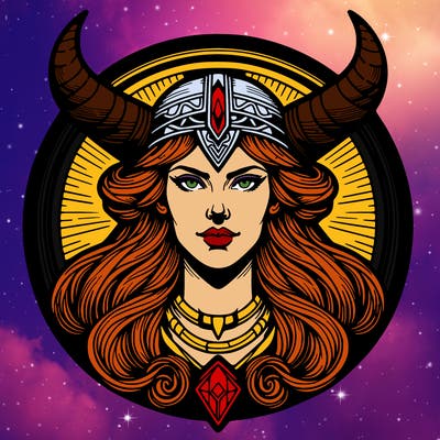 realistic valhalla goddess  symbol