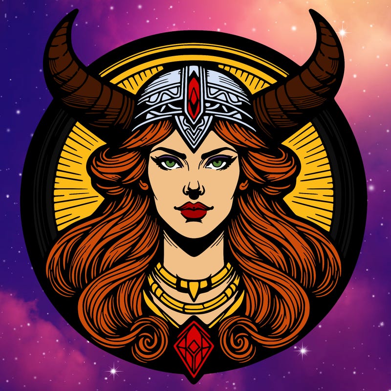 realistic valhalla goddess  symbol