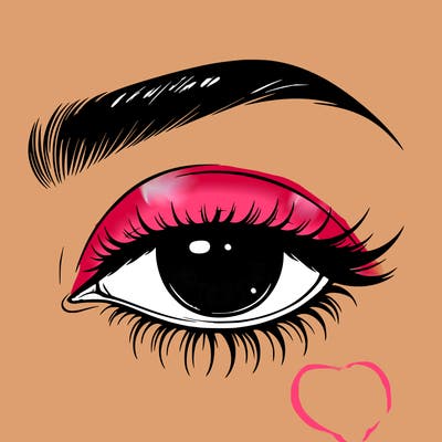 eye closed realistic
