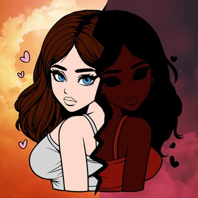 realistic girl split