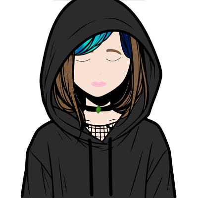 faceless girl in hoodie
