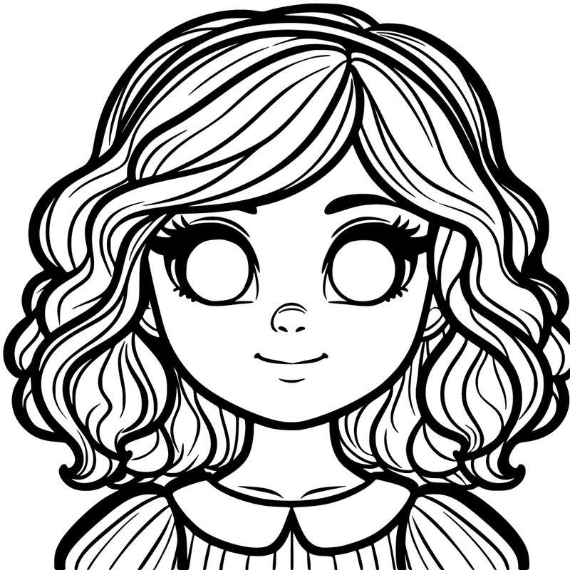 a girl with glowing eyes