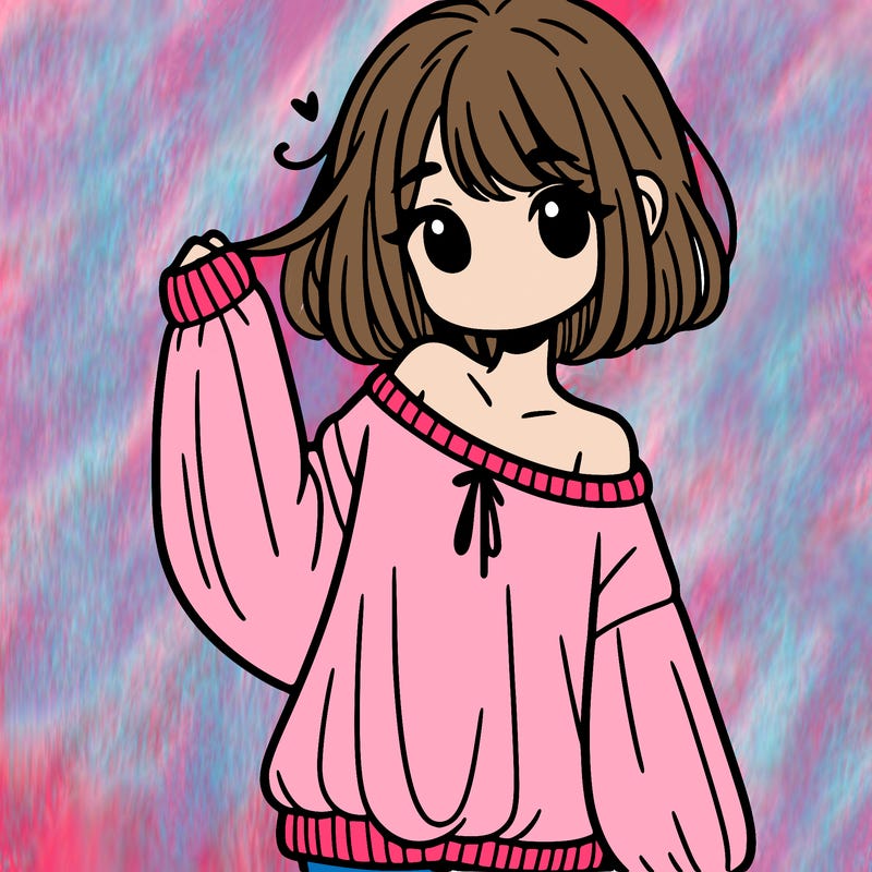 girl in baggy sweater hanging off her shoulder