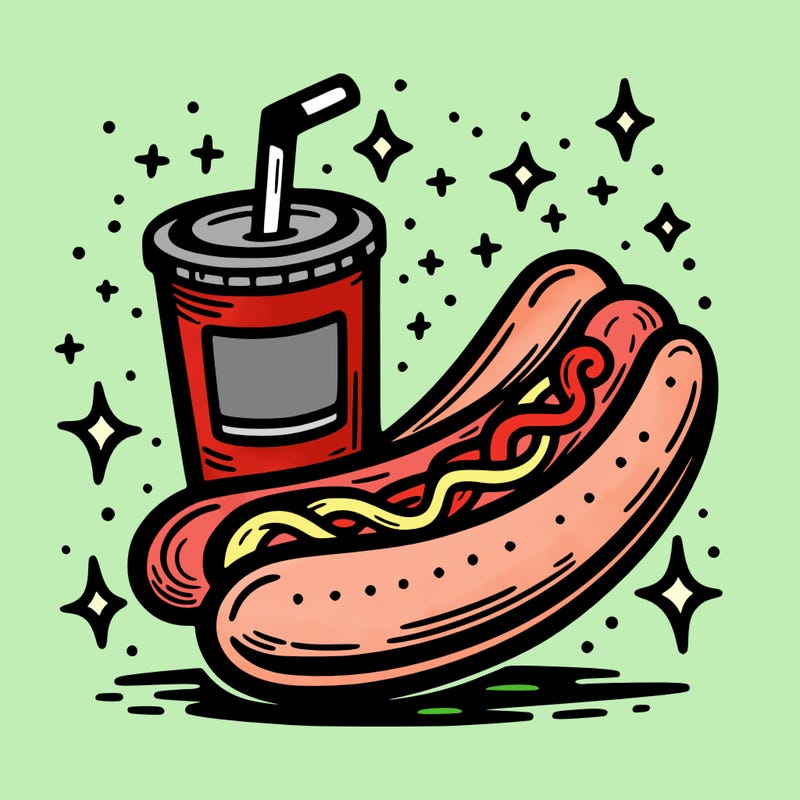 hot dog and soda