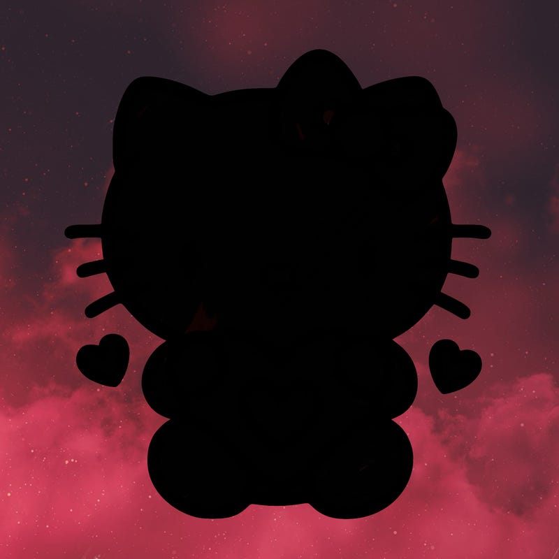 cute hello kitty with heart