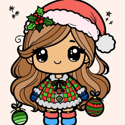cute christmas girl
