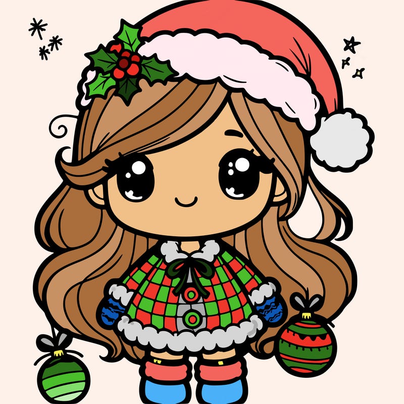 cute christmas girl
