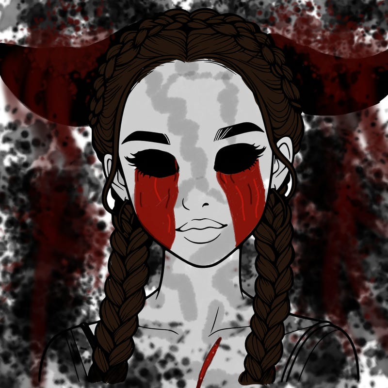 realistic girl with braids