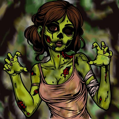 realistic zombie girl