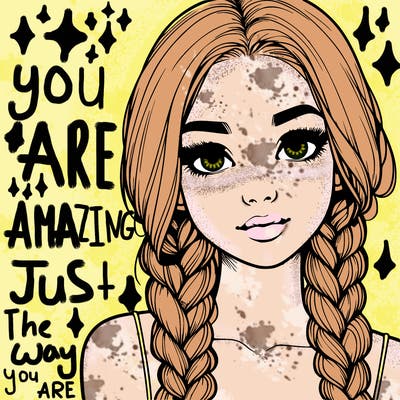 realistic girl with braids