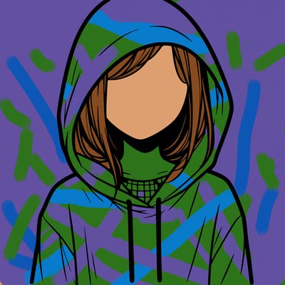 faceless girl in hoodie