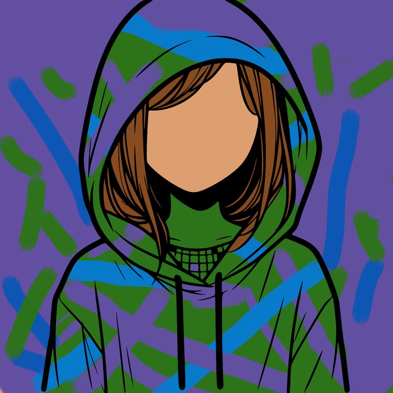 faceless girl in hoodie