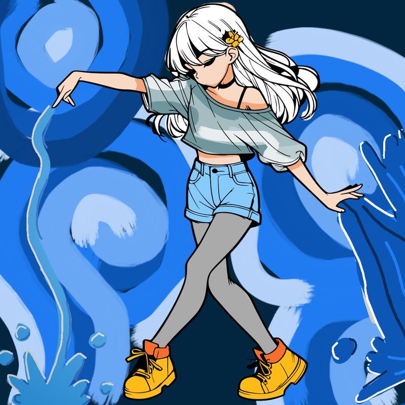 realistic girl danceing