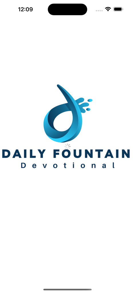 Daily Fountain Devotional - Daily Fountain Devotional splash screen featuring the app logo and title.