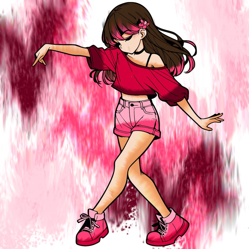 realistic girl danceing