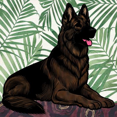 realistic german shepherd dog