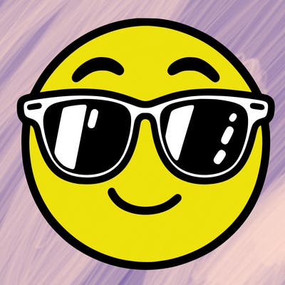 emoji with sunglasses