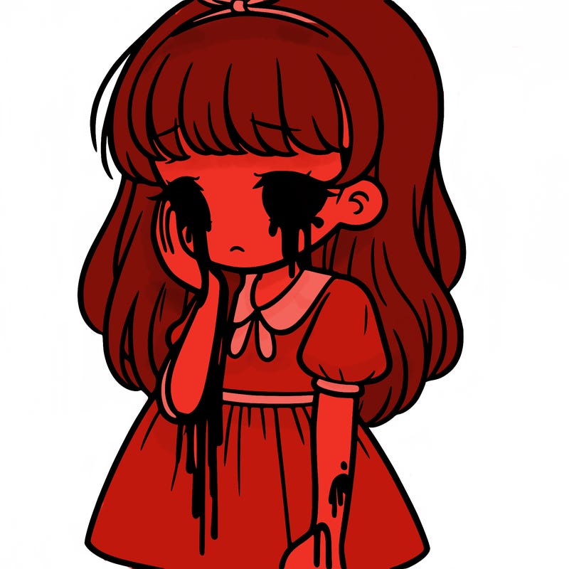 a bleeding girl