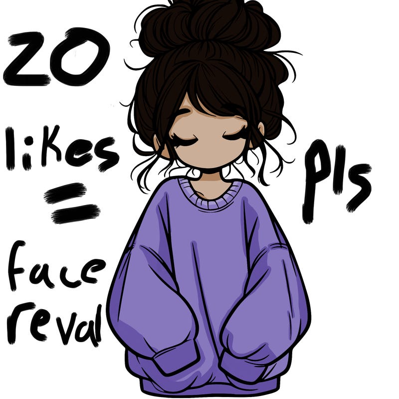 girl with baggy sweatshirt and messy bun