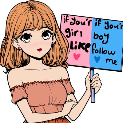 realistic pretty girl holding blank sign