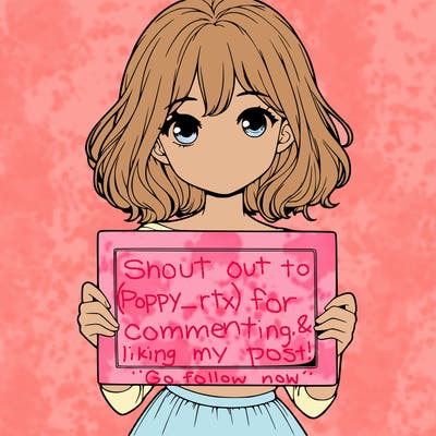 girl holding a blank sign realistic