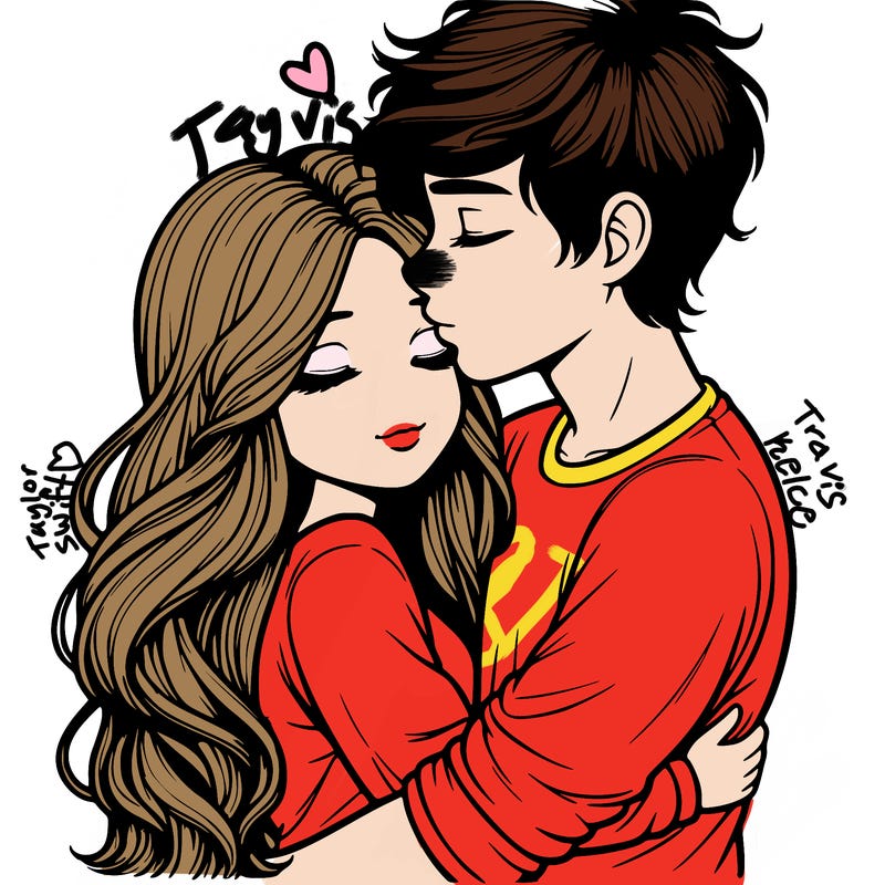 a realistic couple boy and girl hugging and kissing