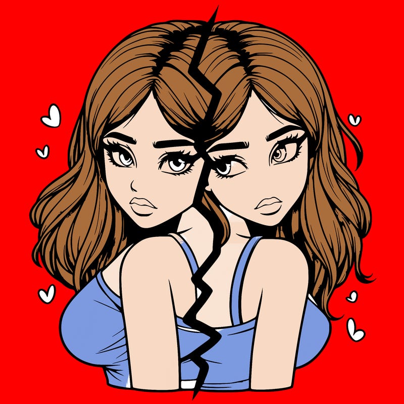 realistic girl split