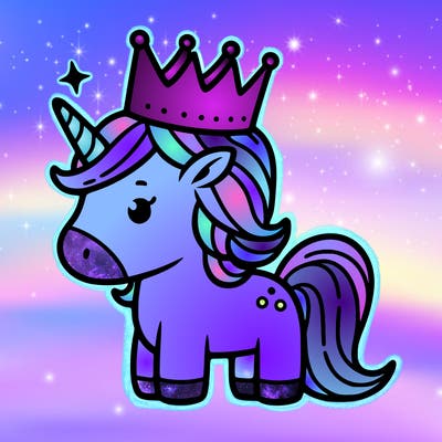 unicorn with crown
