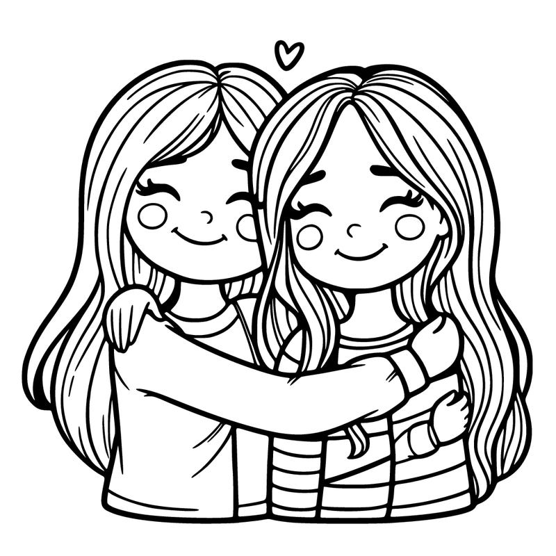 best friends hugging