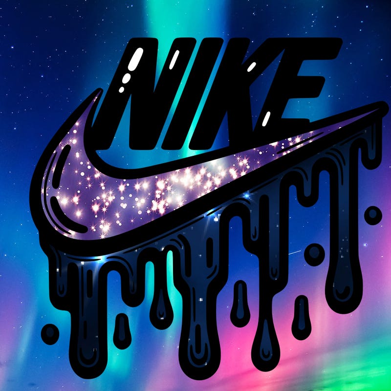 dripping nike logo