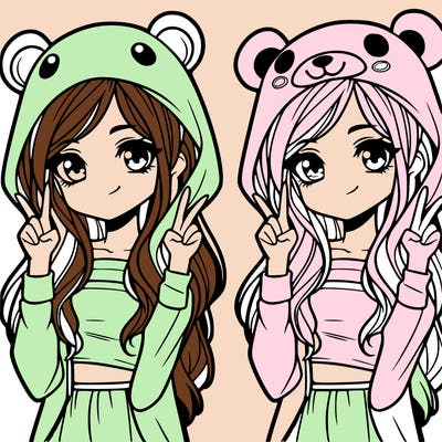 teen girl in animal costume