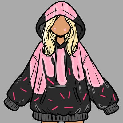 girl in oversized hoodie