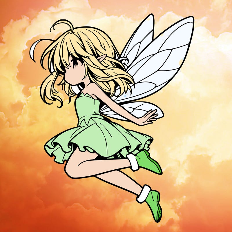 manga fairy flying