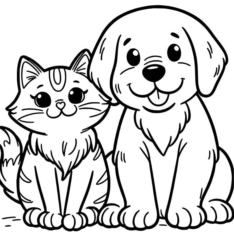 cat and dog next to each other